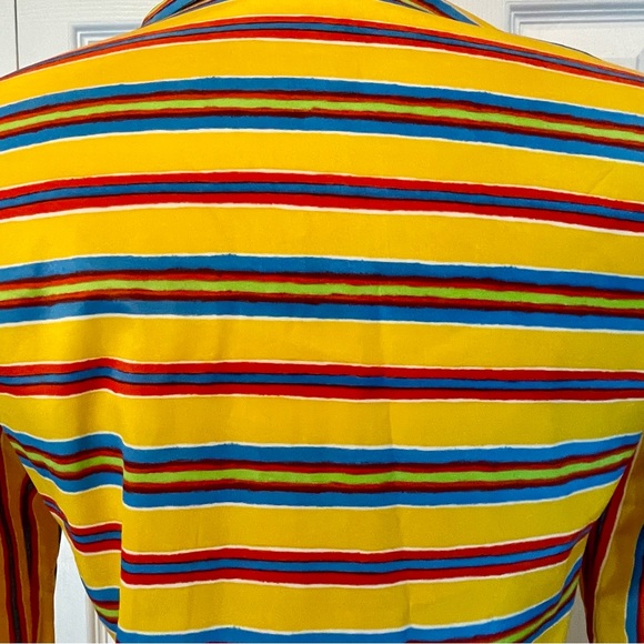 Vintage Lady Manhattan stripped blouse with dart collar. - Picture 6 of 11